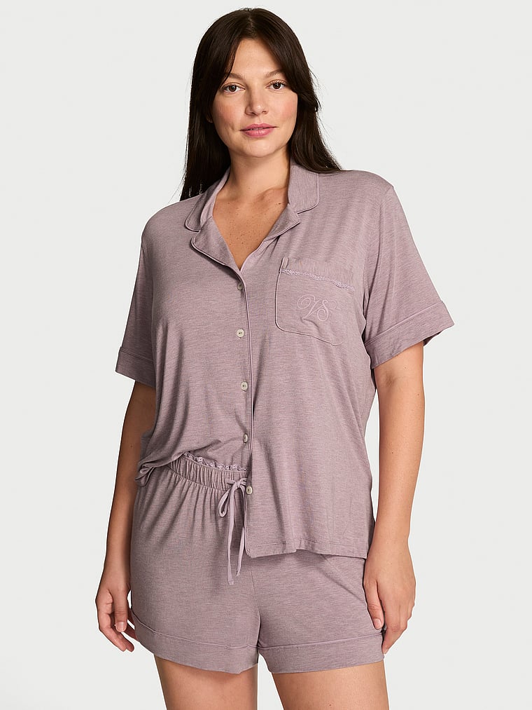 SoSoft™ Modal Short Pajama Set - Heather Violet Haze
