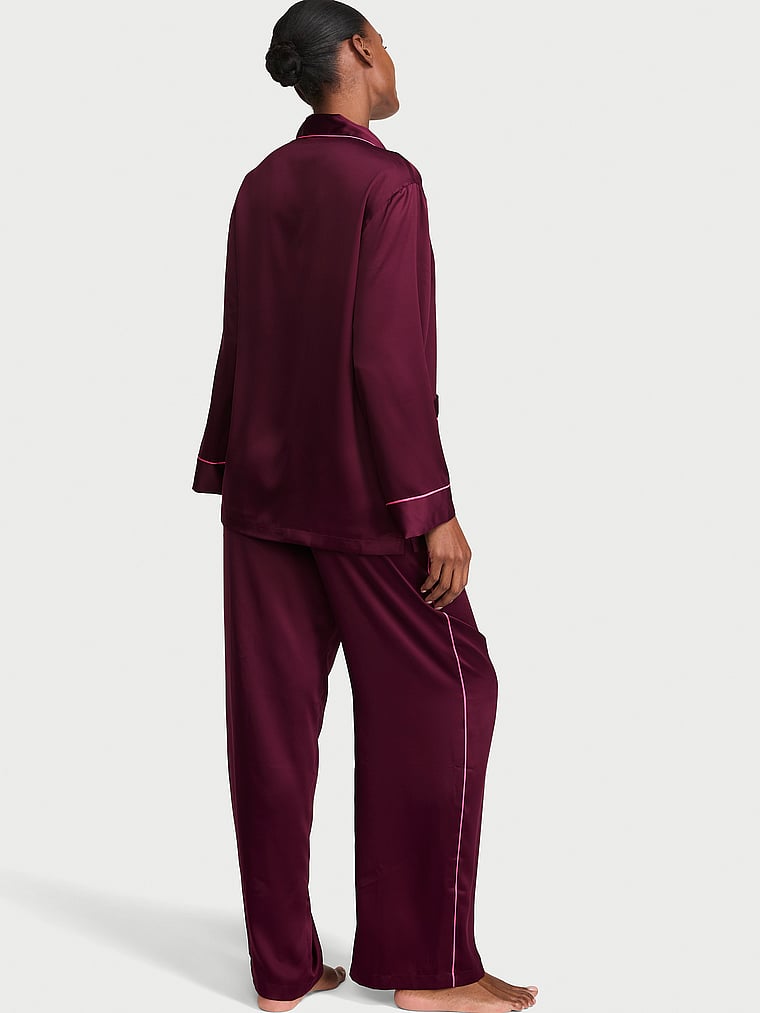 Signature Satin Luxe Long Pajama Set - Kir