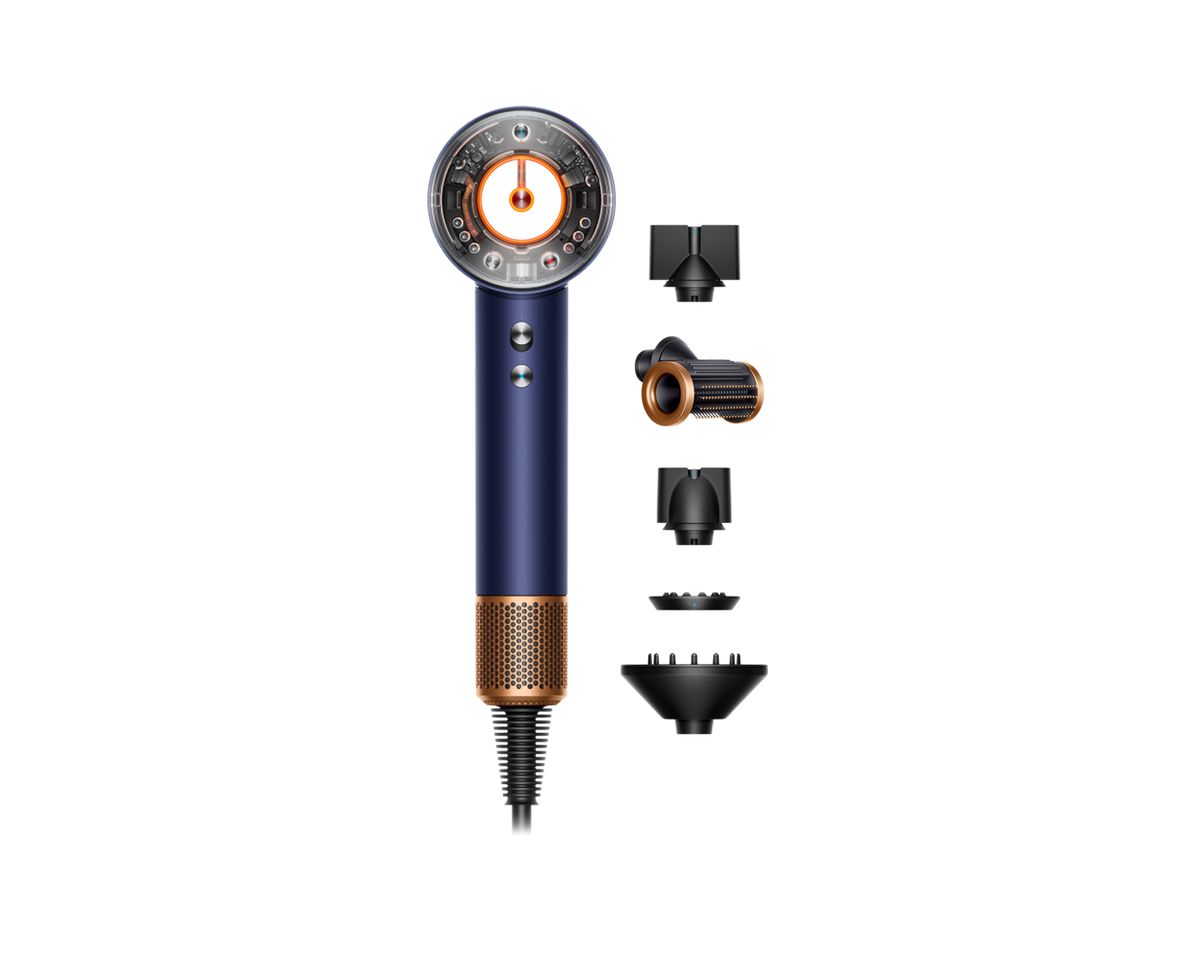 Sèche-cheveux Dyson Supersonic Nural™ – Cheveux raides à ondulés – Bleu de Prusse / Cuivré Intense