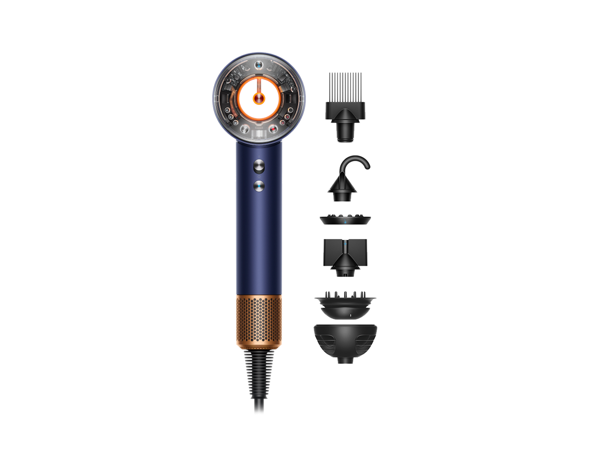 Sèche-cheveux Dyson Supersonic Nural™ – Cheveux bouclés à frisés – Bleu de Prusse / Cuivré Intense