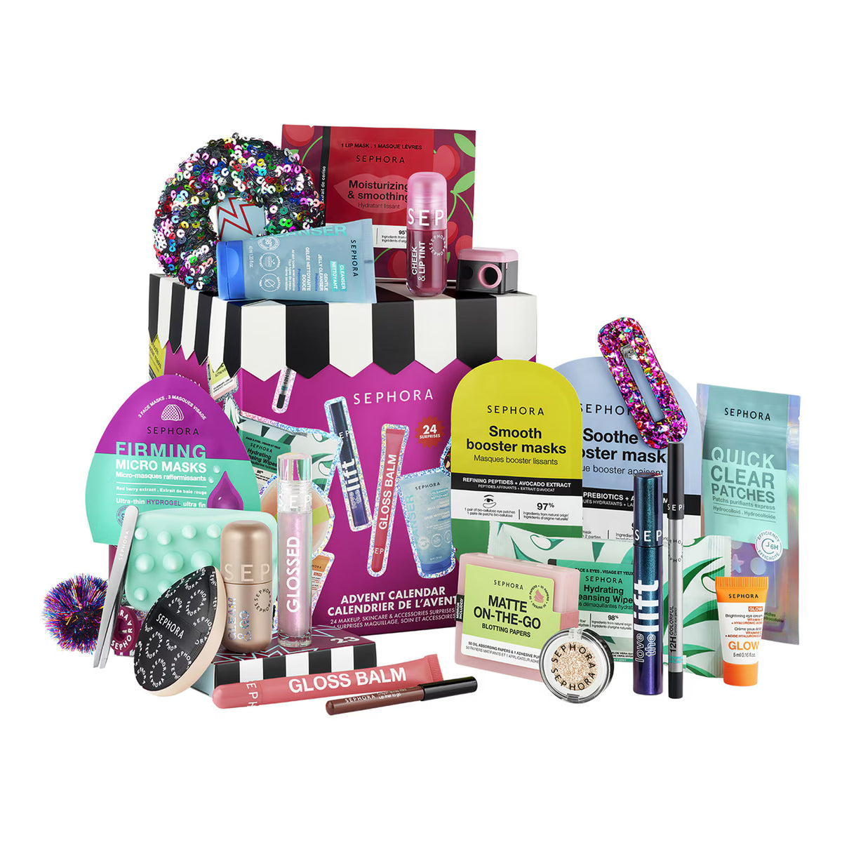 Calendario de Adviento - 24 sorpresas de maquillaje, cuidado y accesorios