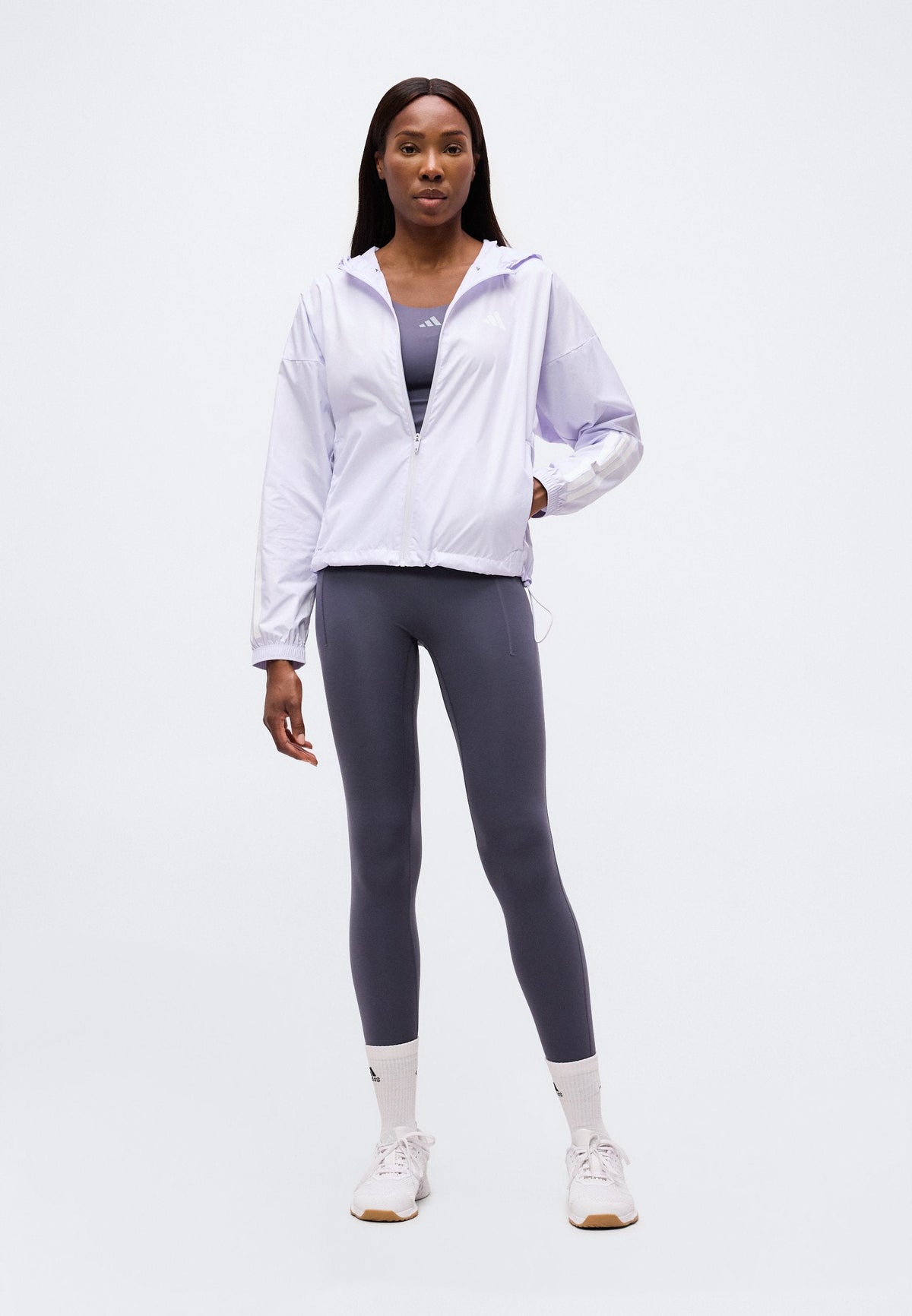 adidas Performance Hyperglam 3 Stripes – Sweat à capuche Femme – frozen purple/lilas