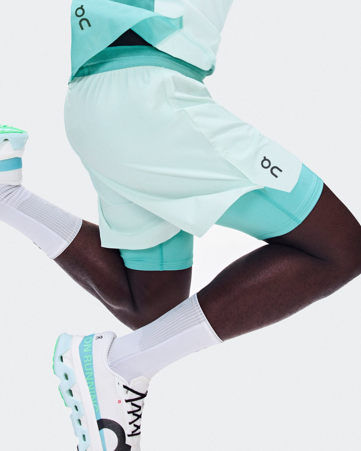 5" Performance 2/1 Shorts homme - Flurry | Aquamarine