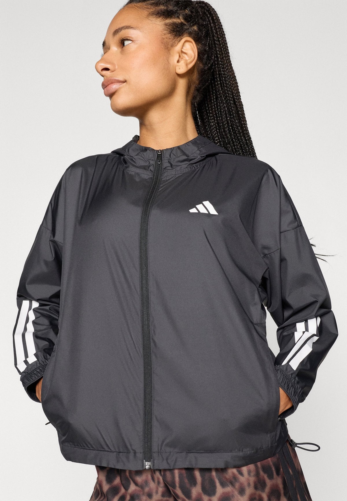 adidas Performance Hyperglam 3 Stripes – Sweat à capuche Femme – black/noir