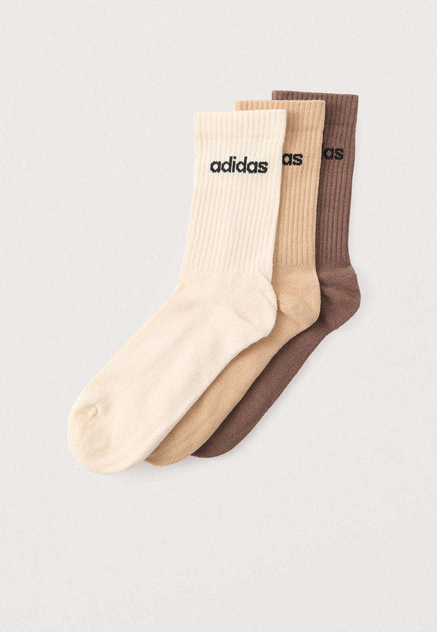 adidas Performance Linear Crew Socks Cushioned Socks Unisex 3 Pair Pack – Calcetines deportivos