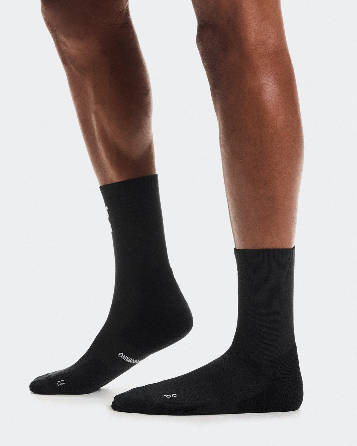 Core Run Sock High 2P - Black