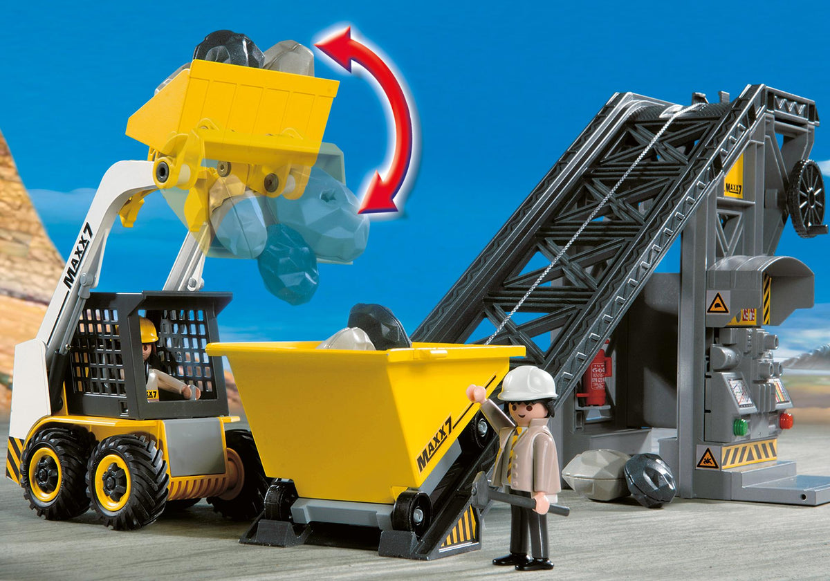 Convoyeur avec pelleteuse