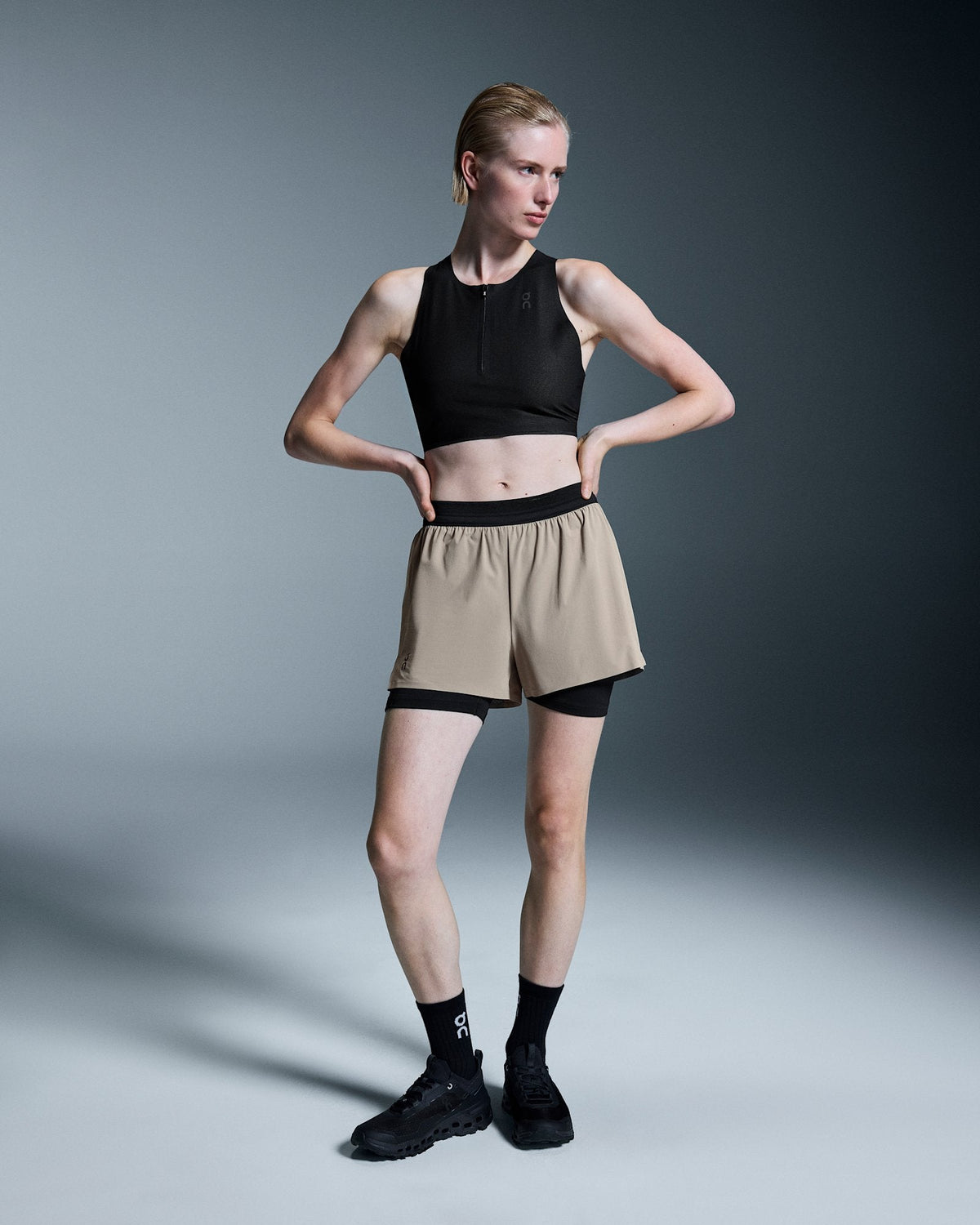  3" Performance 2/1 Shorts femme - Cinder | Black