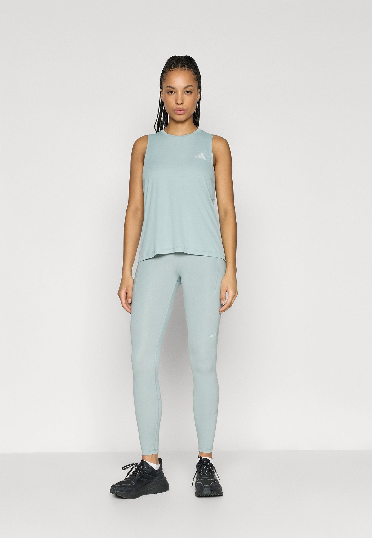 adidas Performance adi365 3S 1/1 L – Collants de running Femme – sage/gris