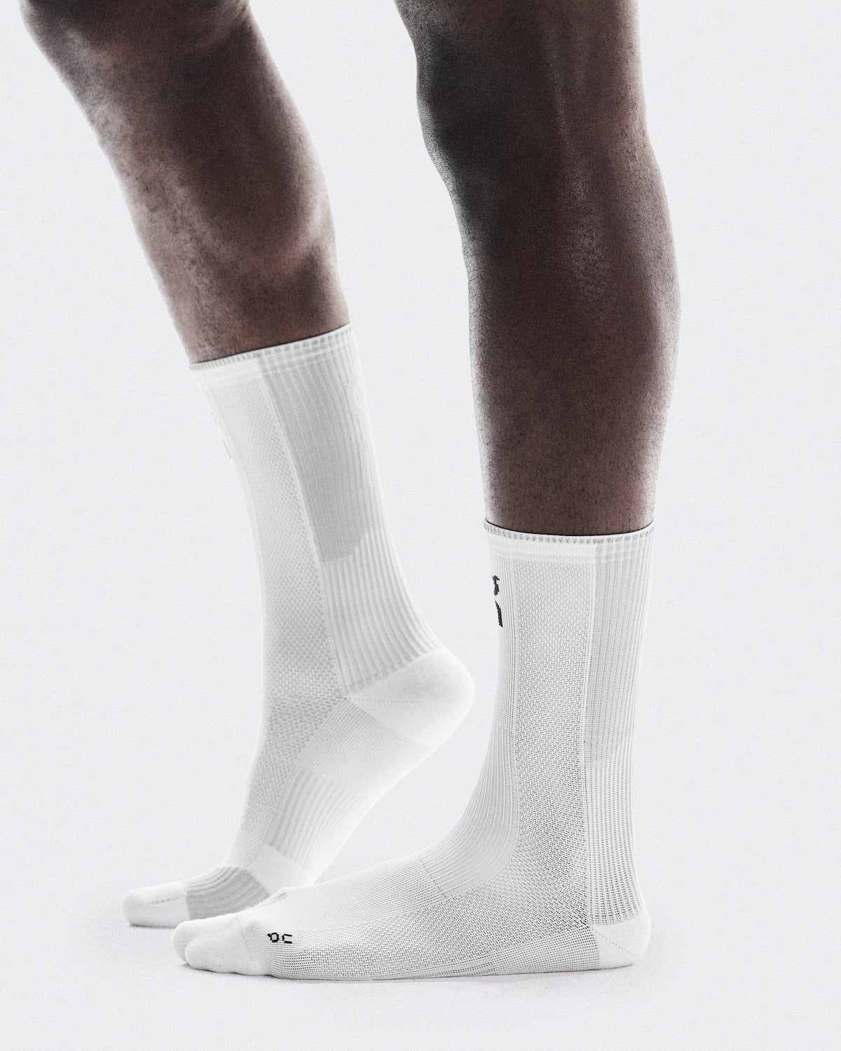 Performance Run Sock High - White | Glacier