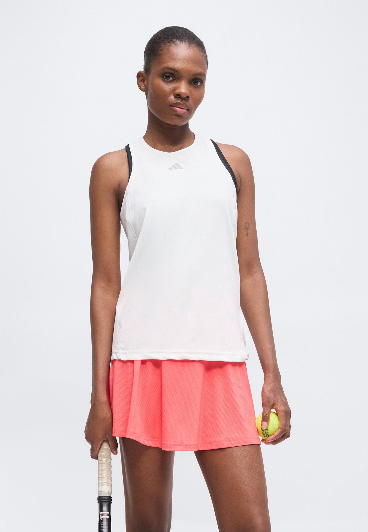 adidas Performance Club Skirt – Jupe de sport Femme – pure turbo/corail