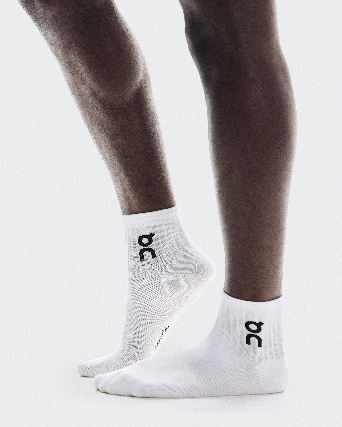 Logo Sock Mid 3P - White