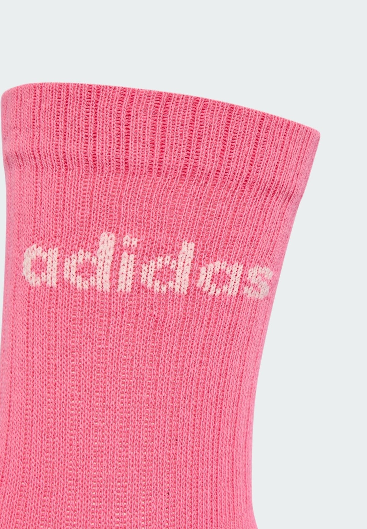 adidas Performance Linear Crew Socks Cushioned Socks Unisex 3 Pair Pack – Chaussettes de sport – off white/pink fusion/off white/blanc