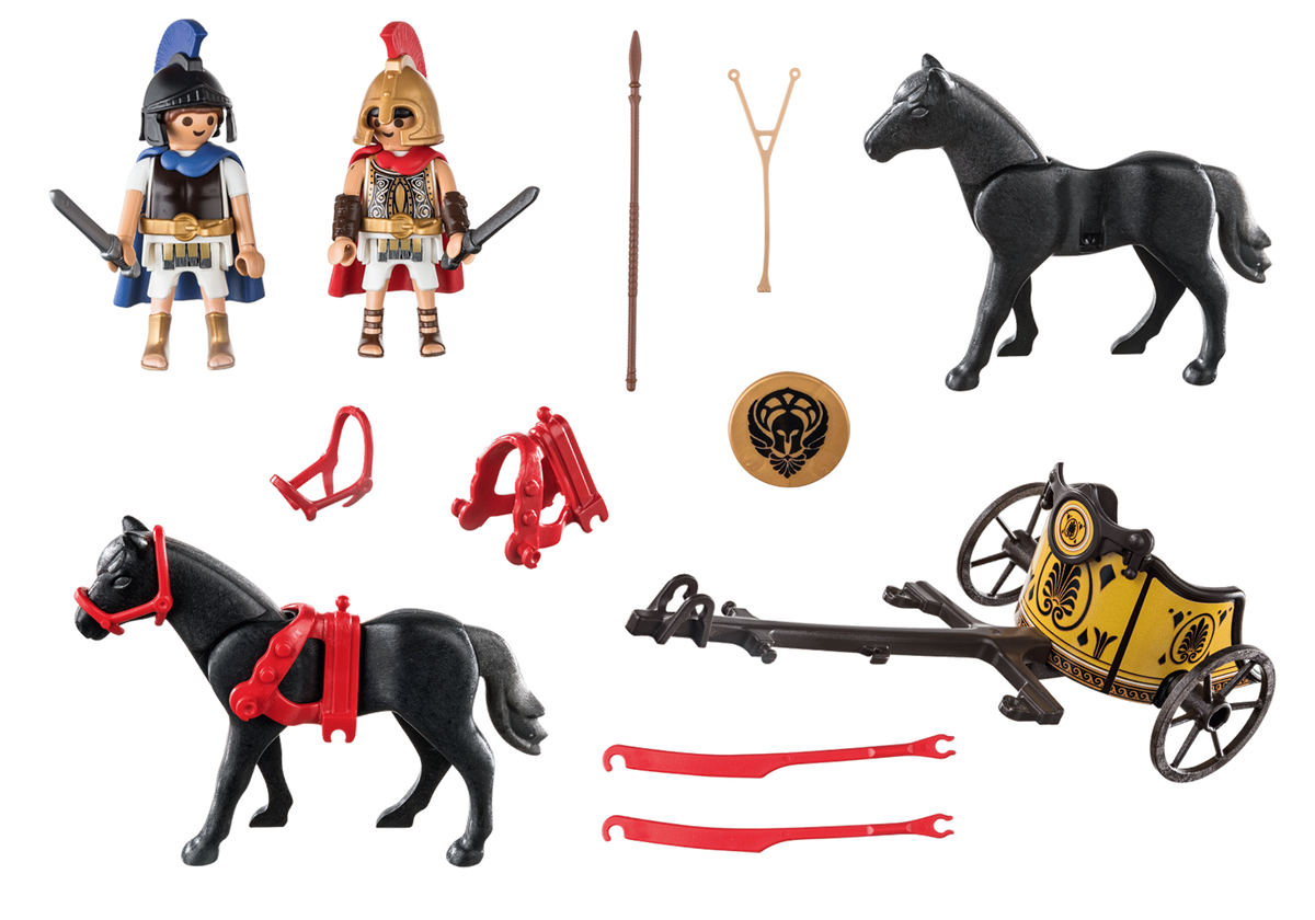 Achille et Patrocle avec char
