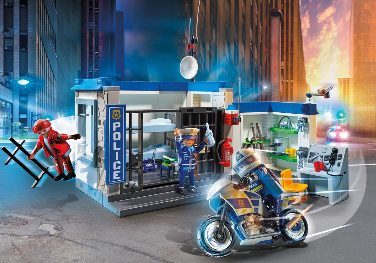 Poste de police et cambrioleur