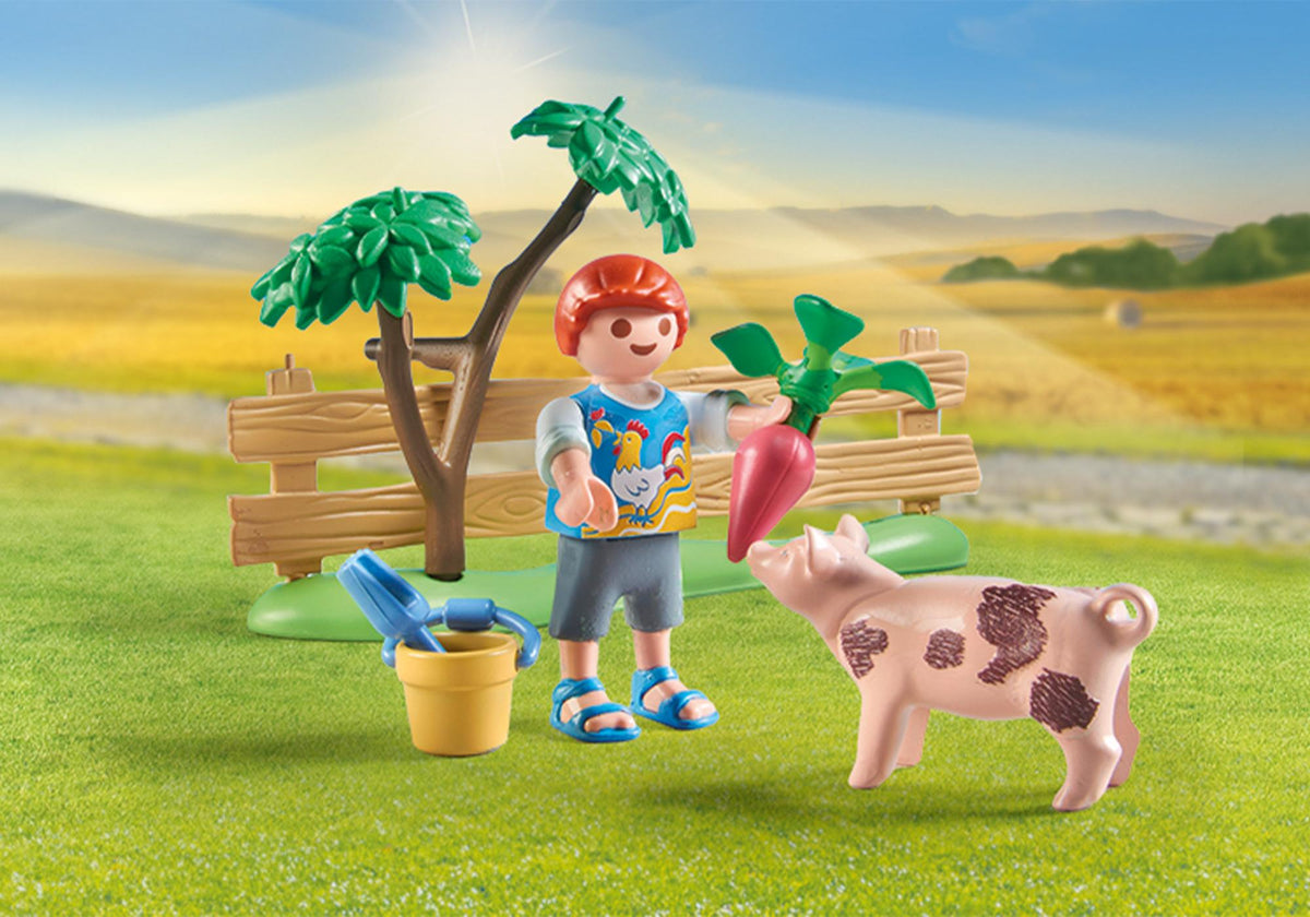 Grands-parents et potager