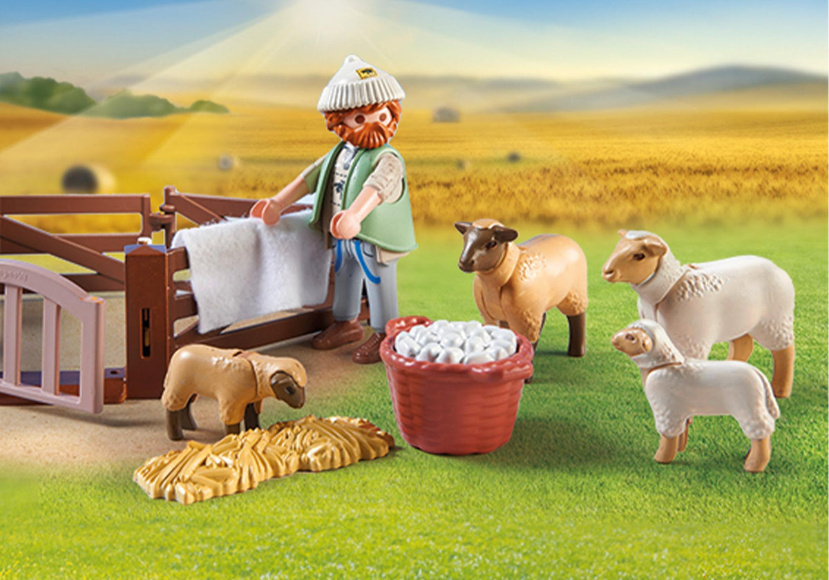 Berger avec moutons