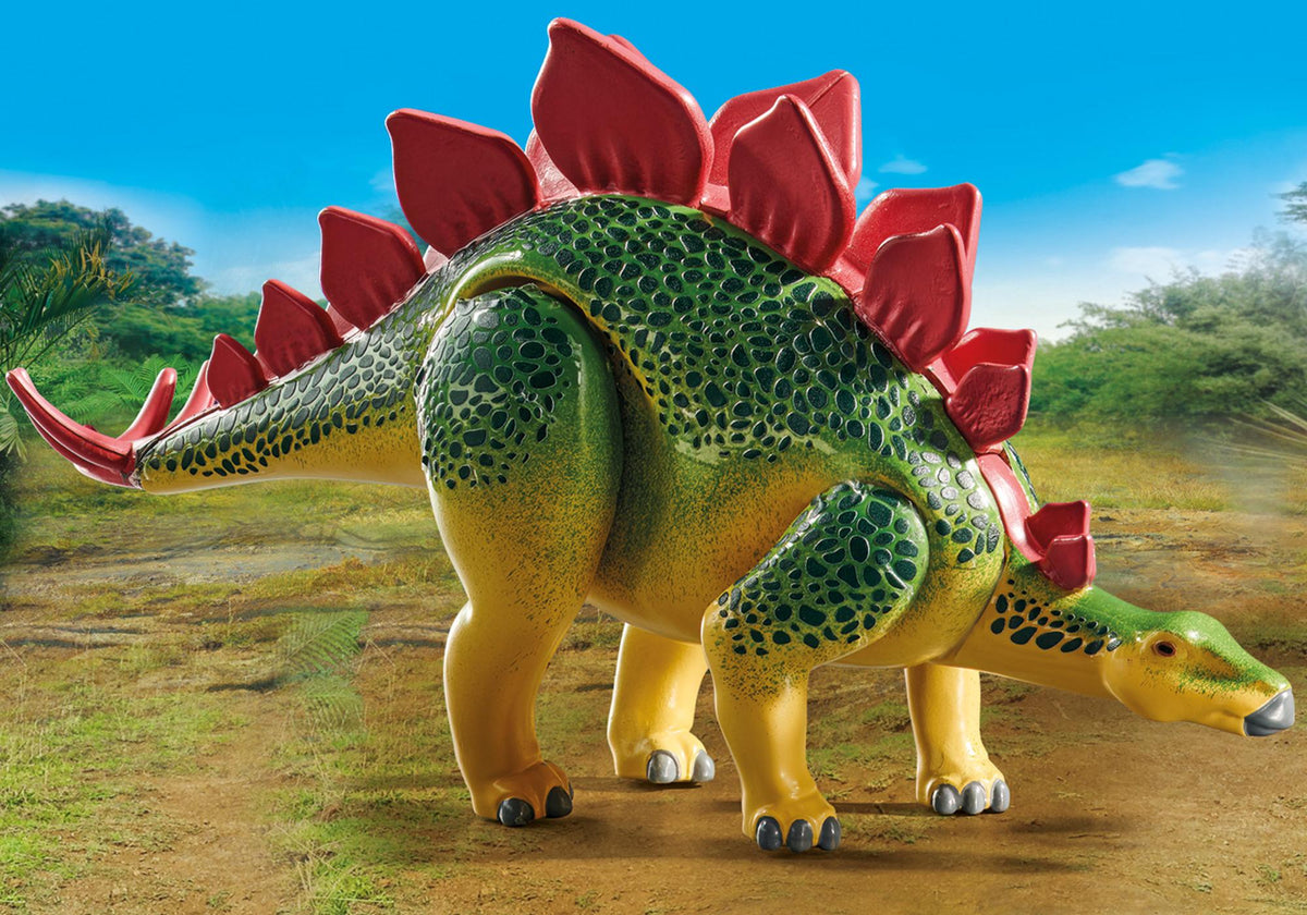 Campement des explorateurs avec dinosaures