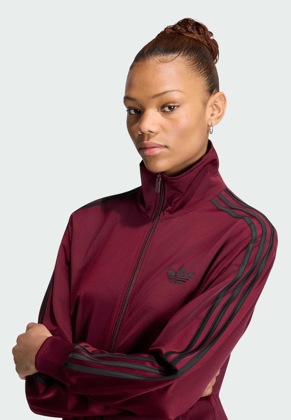 adidas Originals Firebird Track Top Loose – Sweat zippé Femme – maroon   black/rouge
