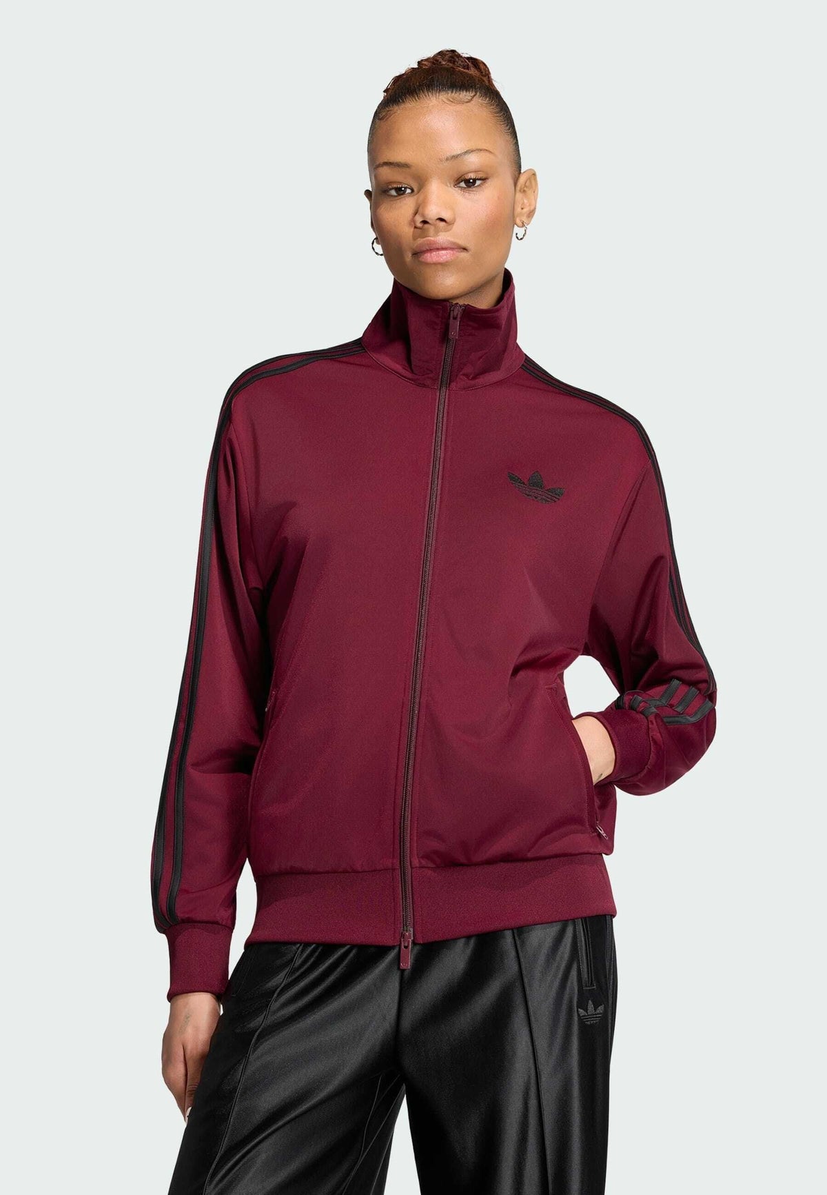 adidas Originals Firebird Track Top Loose – Sweat zippé Femme – maroon   black/rouge
