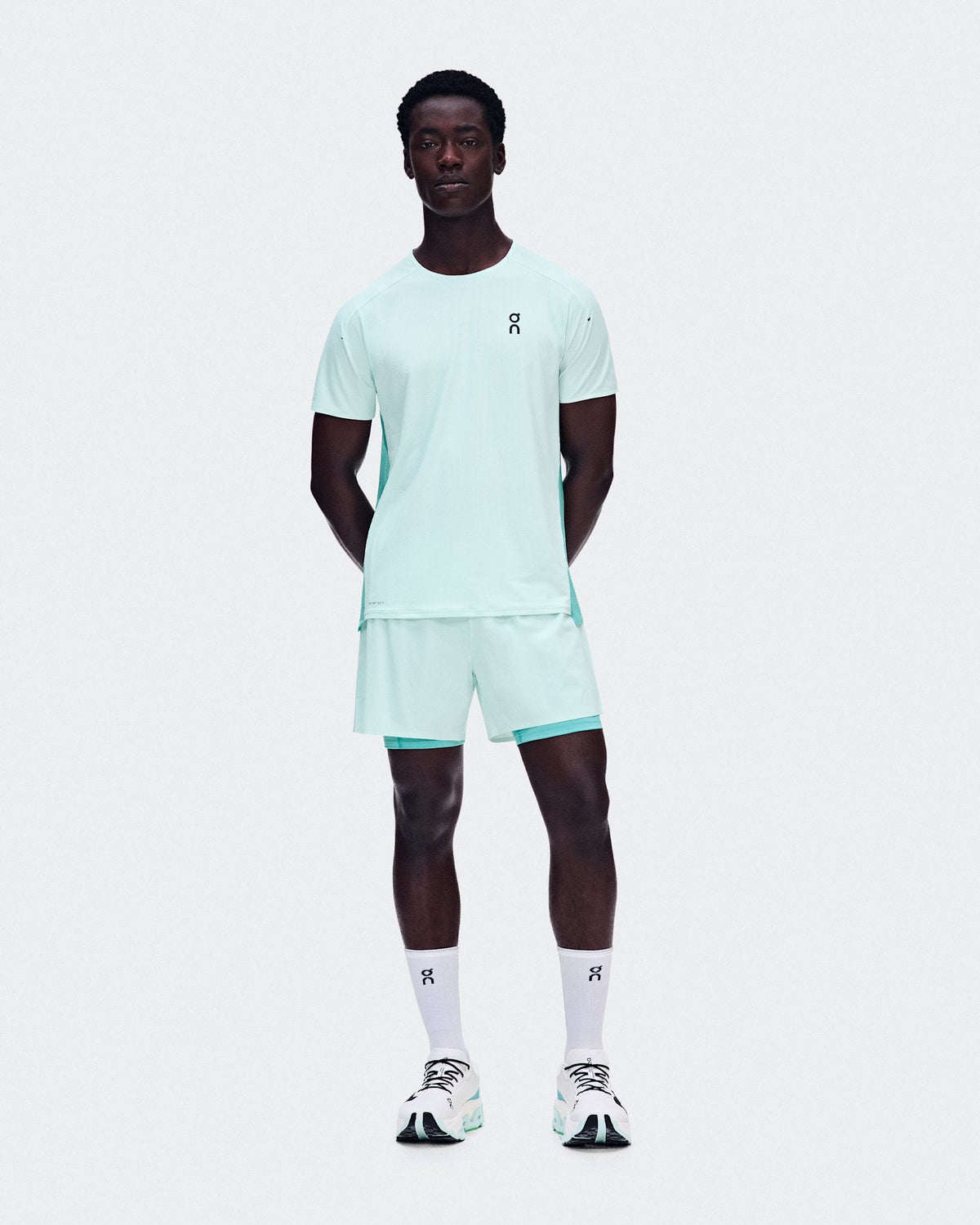 5" Performance 2/1 Shorts homme - Flurry | Aquamarine