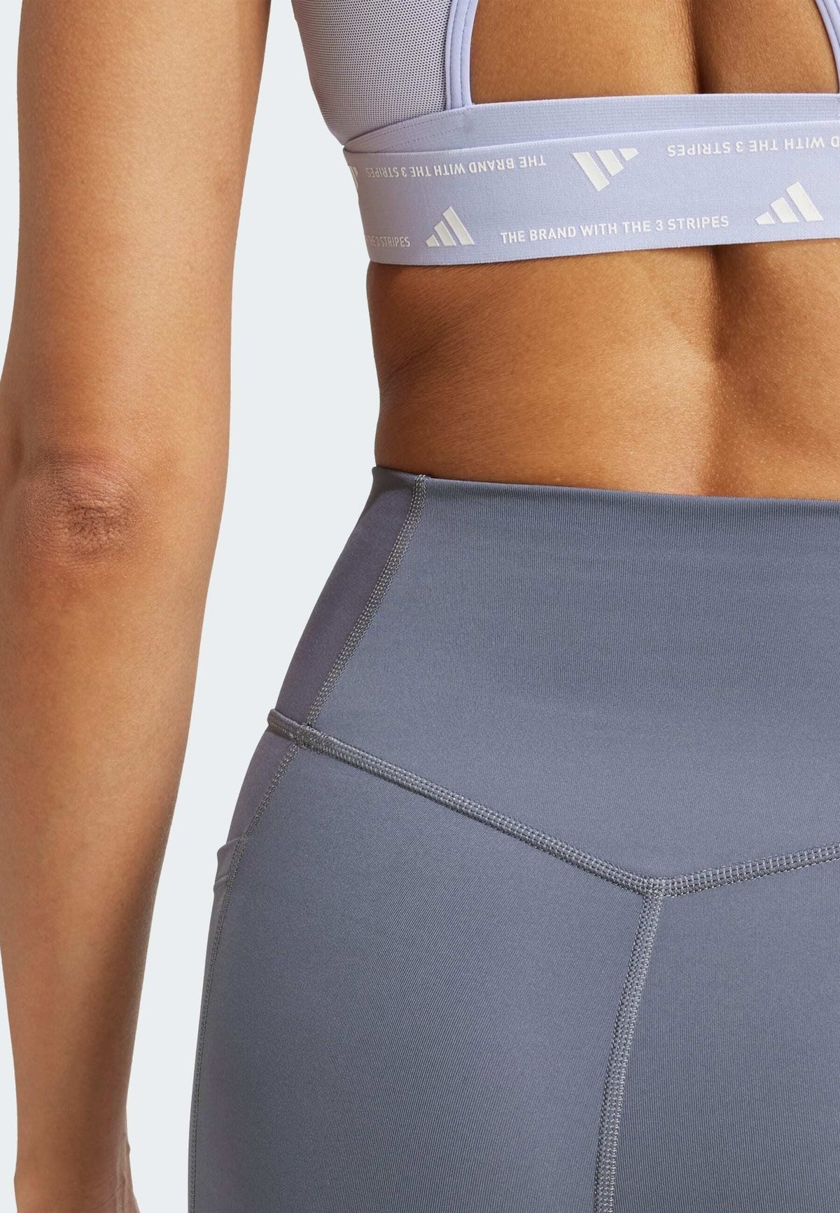 adidas Performance Optime Essentials Stash Pocket Full Length – Leggings Femme – onix/white/gris