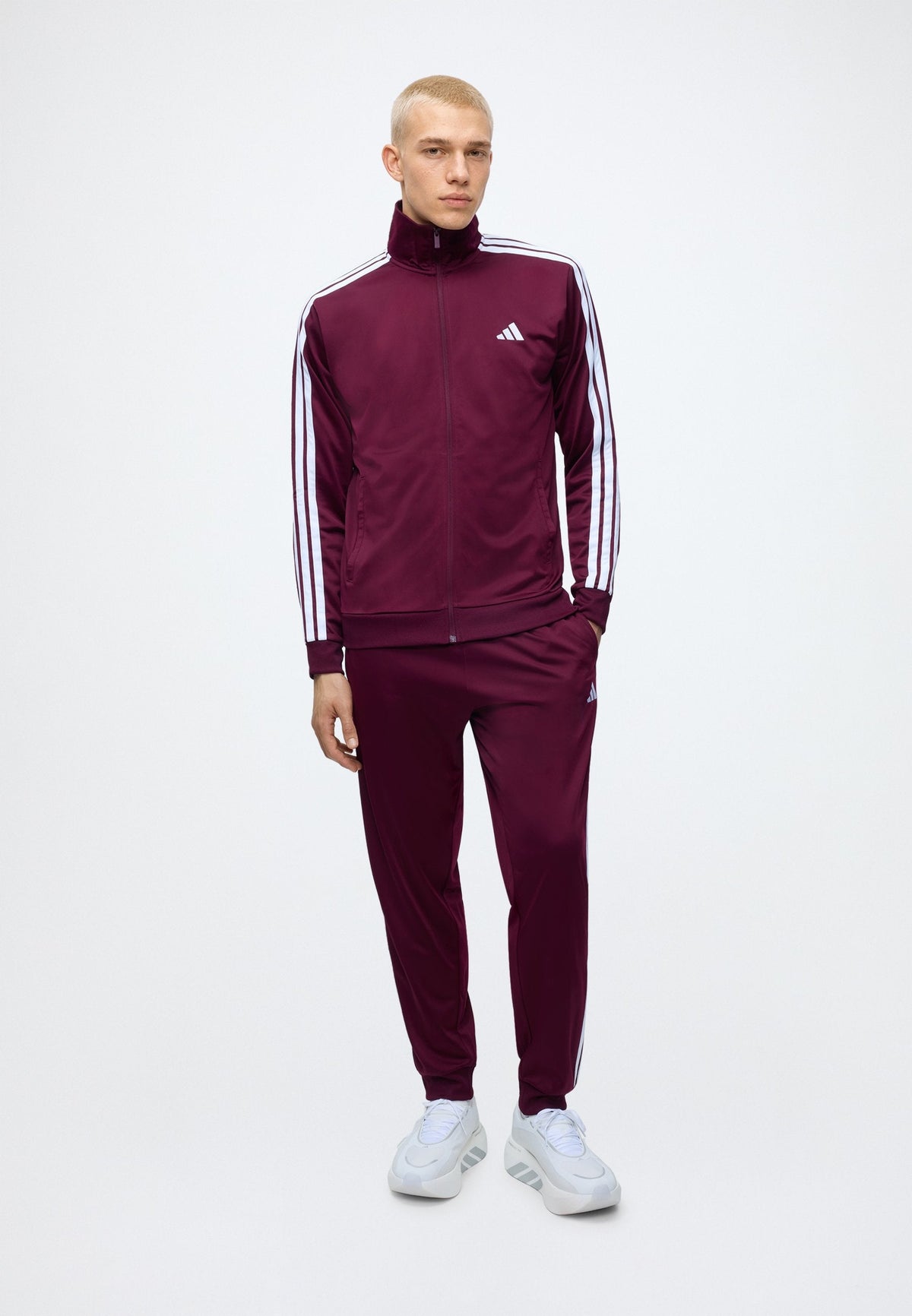 adidas Sportswear Dayready Tracksuit – Survêtement Homme – team maroon/white/rouge foncé