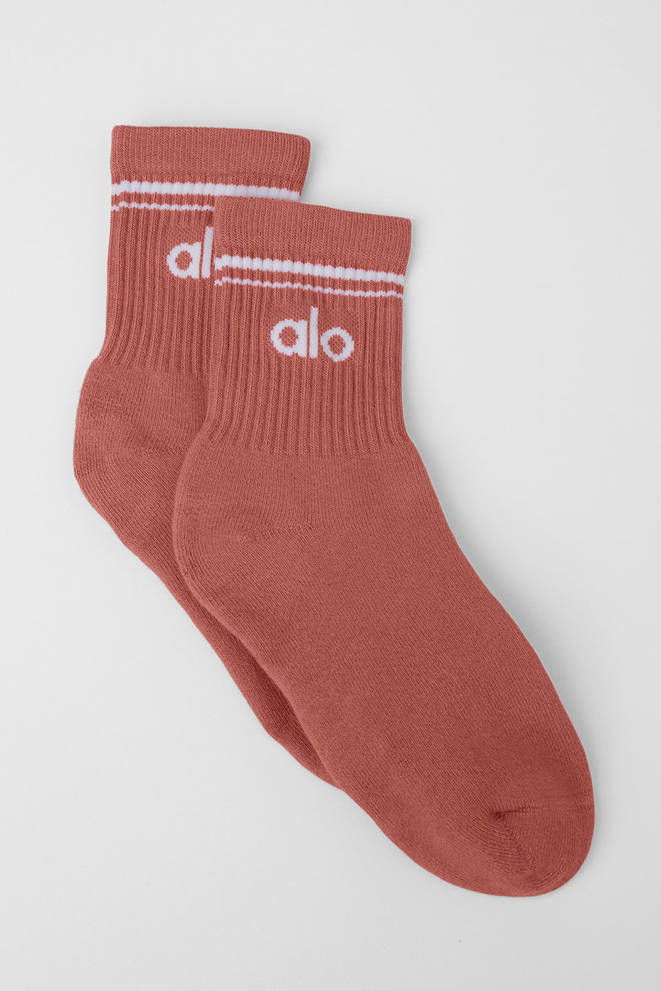Chaussettes Mi-Hautes Unisexes Throwback - Soft Terracotta/Blanc