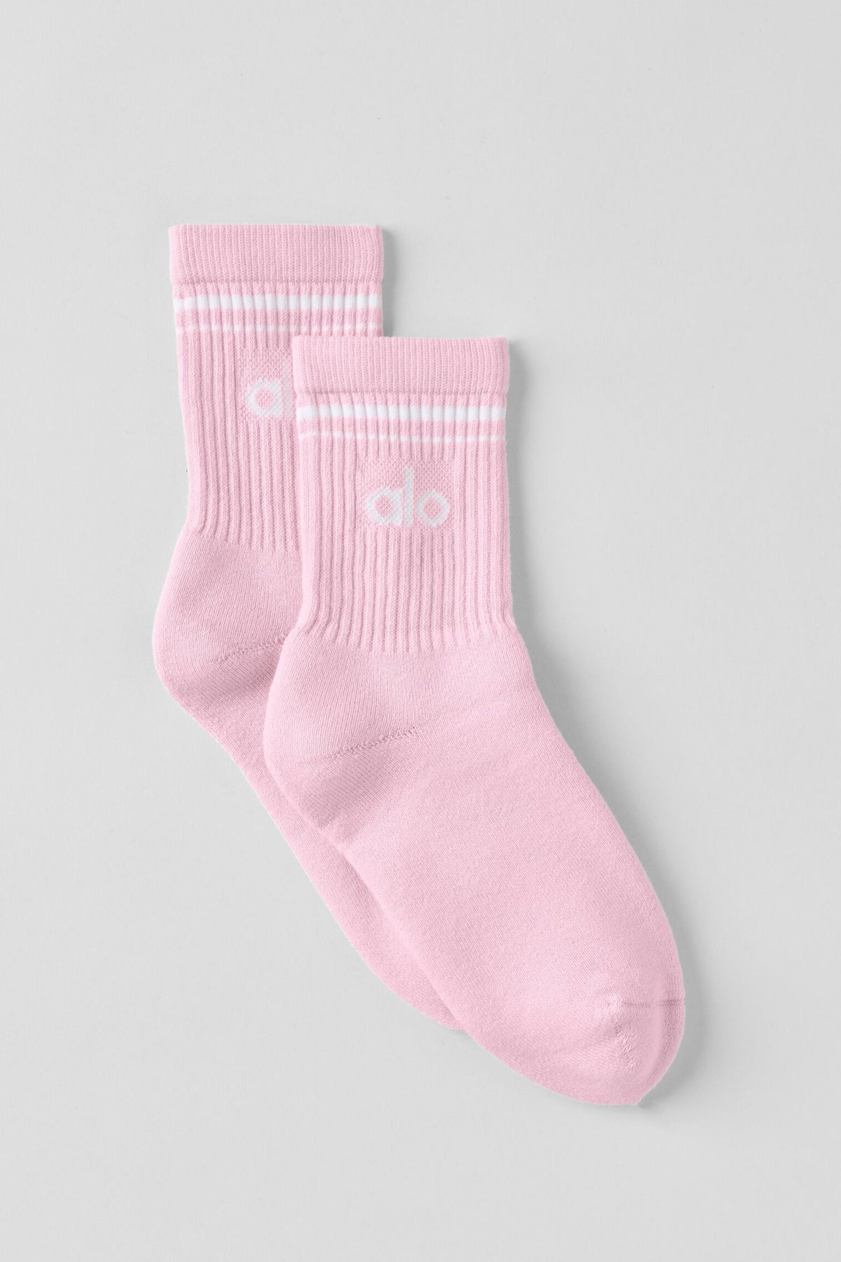Chaussettes Mi-Hautes Unisexes Throwback - Pink Marshmallow/Blanc