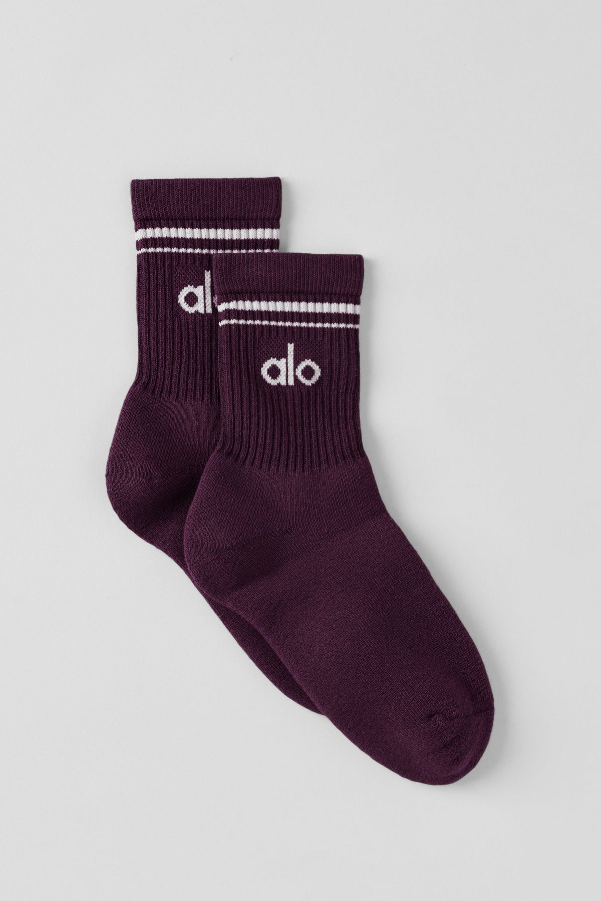 Chaussettes Mi-Hautes Unisexes Throwback - Rich Bordeaux/Blanc