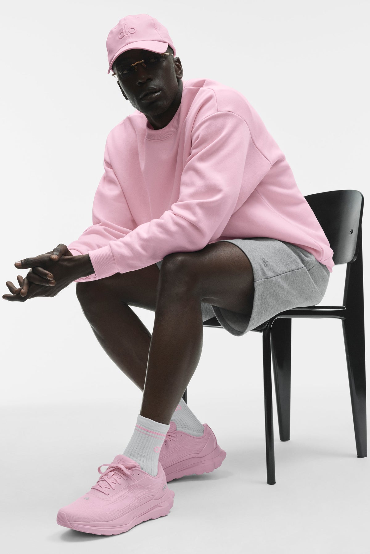 Chaussettes Mi-Hautes Unisexes Throwback - Blanc/Pink Marshmallow