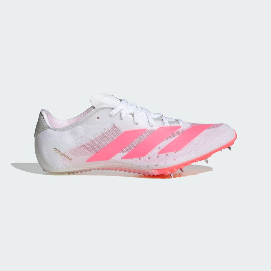 Zapatilla Adizero Sprintstar – Cloud White / Solar Turbo / Gold Metallic