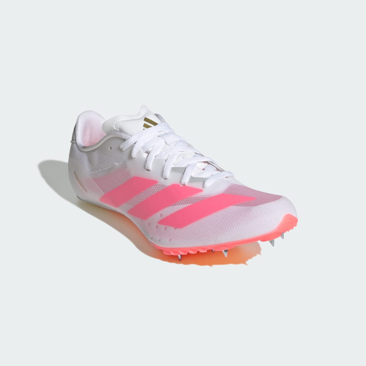 Chaussure Adizero Sprintstar – Cloud White / Solar Turbo / Gold Metallic