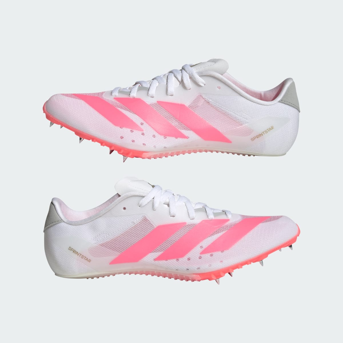 Chaussure Adizero Sprintstar – Cloud White / Solar Turbo / Gold Metallic