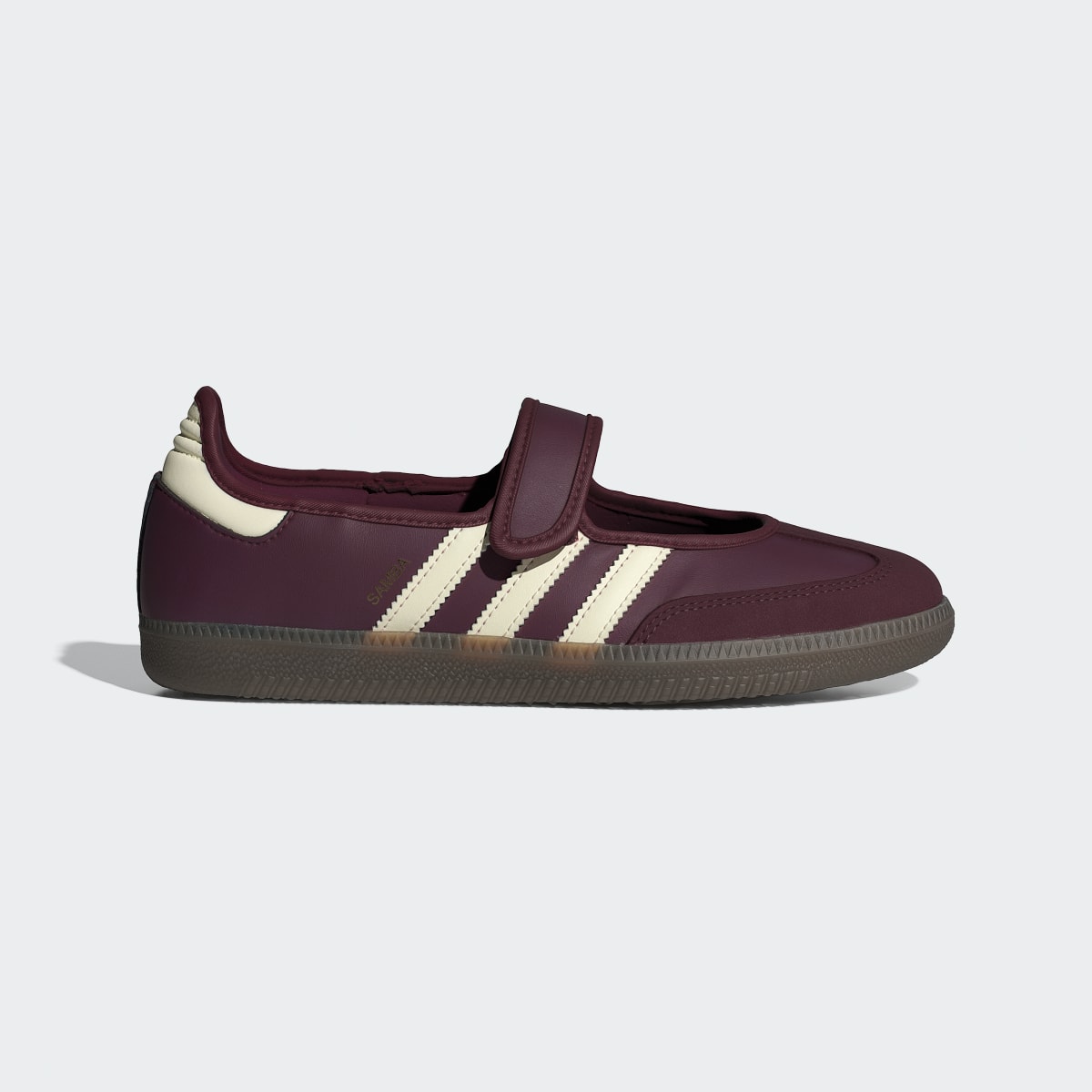 Chaussure Samba Jane Femme – Maroon / Cream White / Gold Metallic