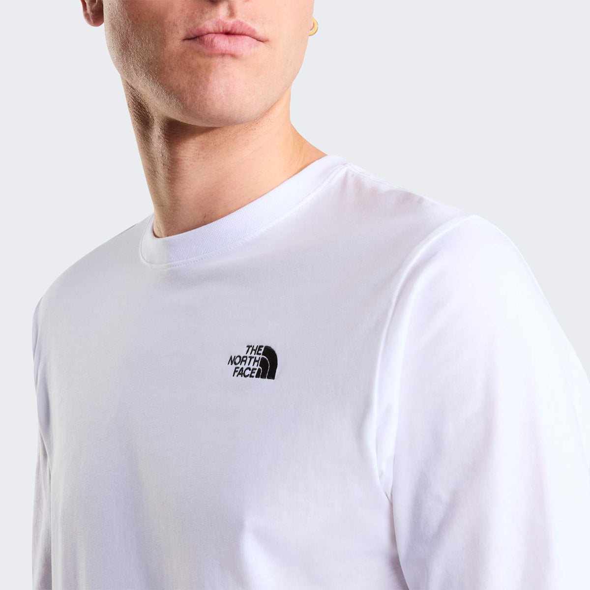 T-shirt manches longues standard Simple Dome Evolution pour homme - TNF White