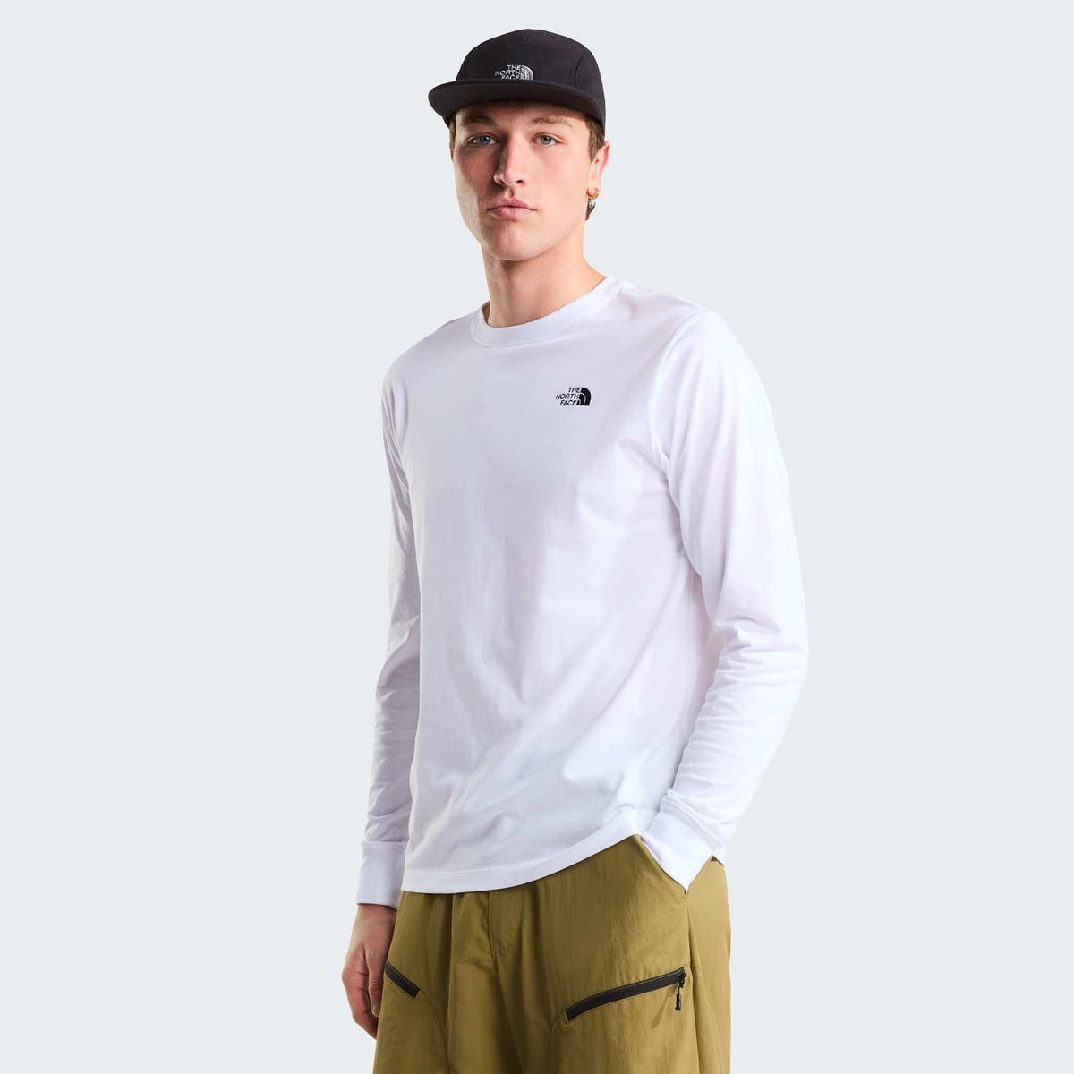 T-shirt manches longues standard Simple Dome Evolution pour homme - TNF White
