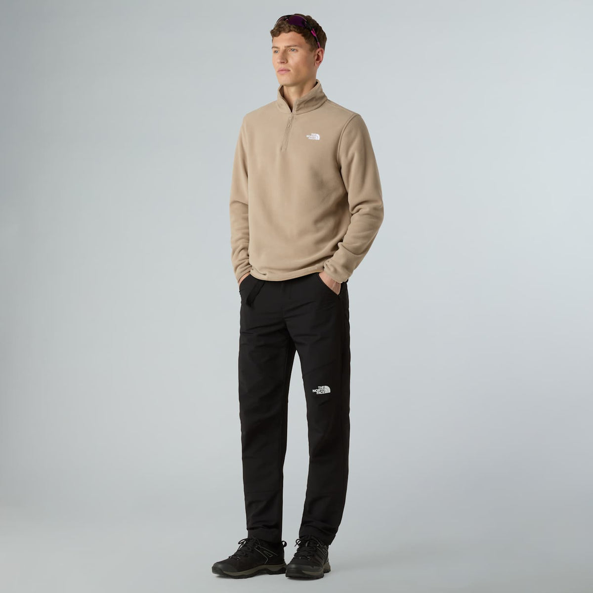 Polaire à col zippé Glacier pour homme - Mushroom Grey