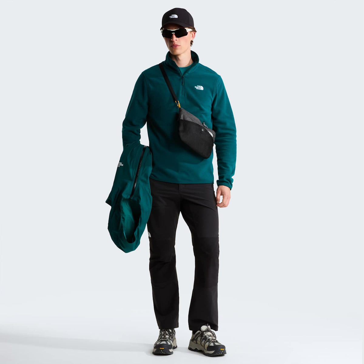 Polaire à col zippé Glacier pour homme - Pacific Teal