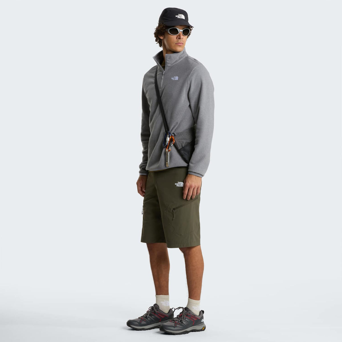 Polaire à col zippé Glacier pour homme - TNF Mid Grey Heather