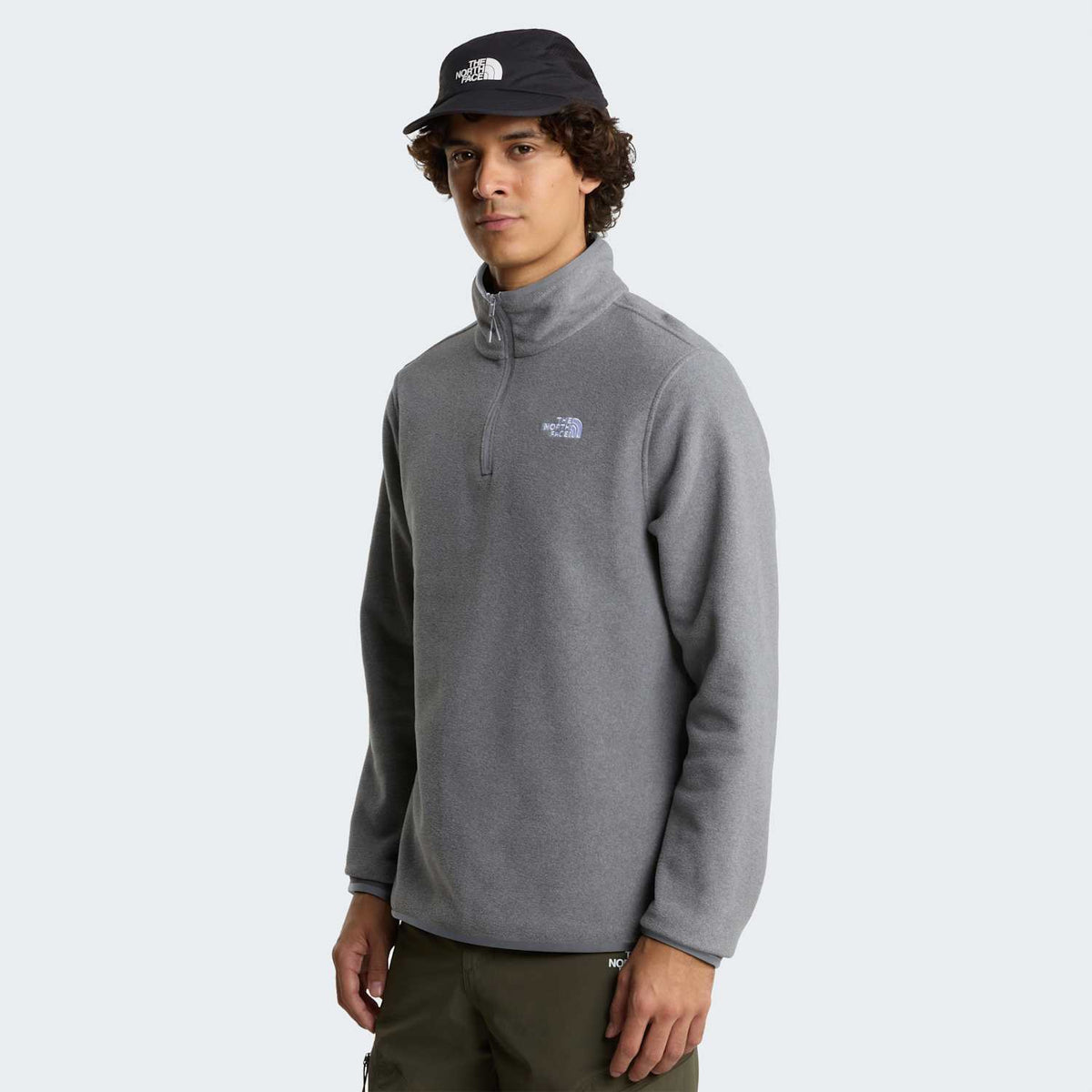 Polaire à col zippé Glacier pour homme - TNF Mid Grey Heather