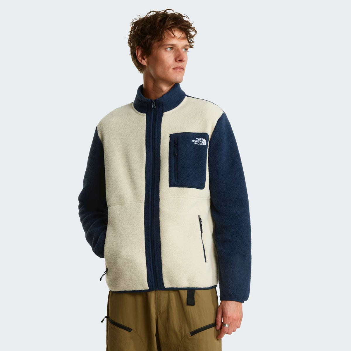 Veste en polaire zippée Yumiori pour homme - Caraway Seed-New Taupe Green