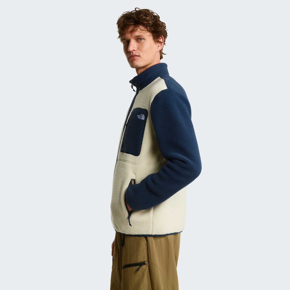Veste en polaire zippée Yumiori pour homme - Caraway Seed-New Taupe Green