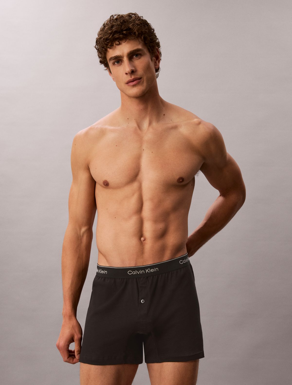 Cotton Classics 3-Pack Knit Boxer - Black