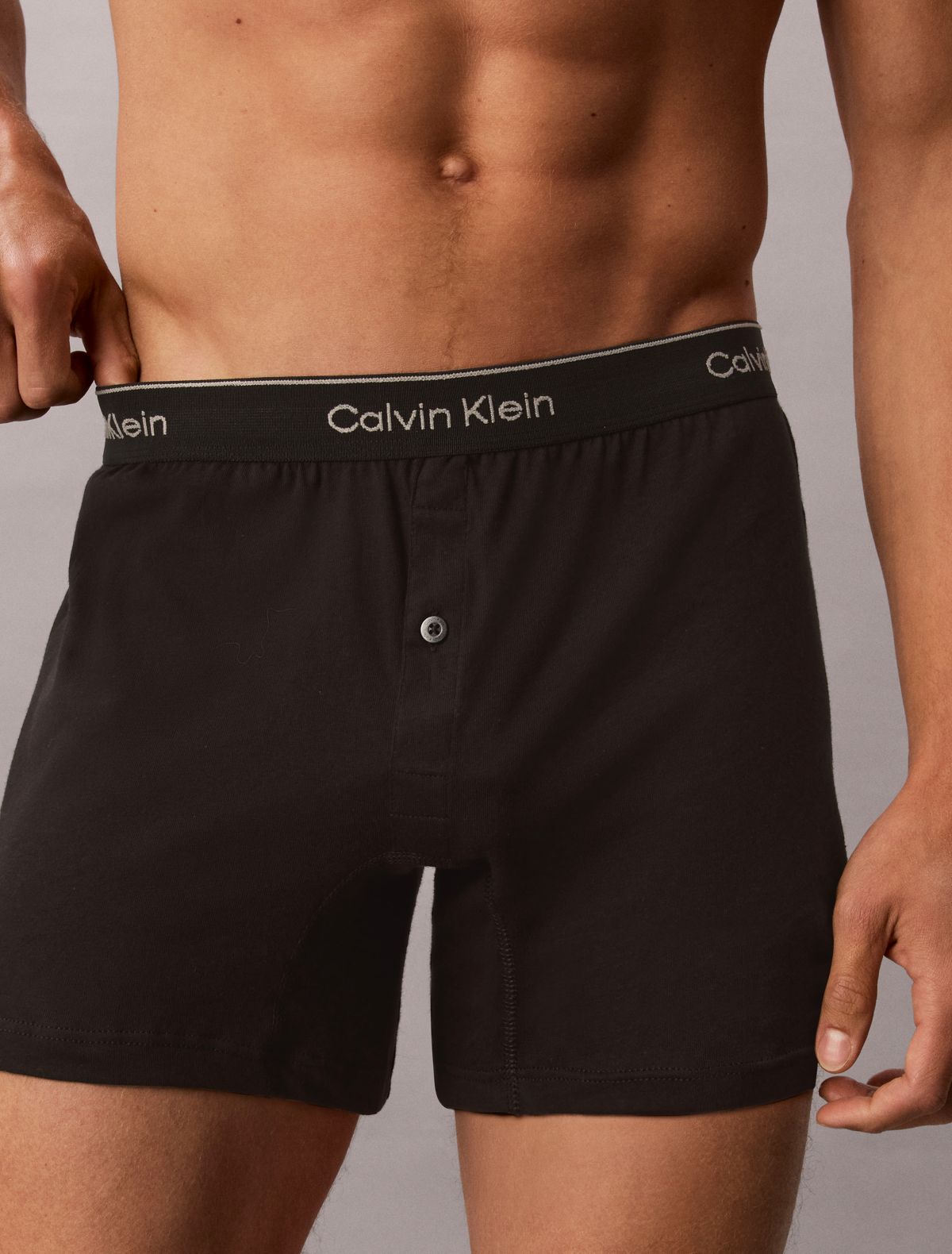Cotton Classics 3-Pack Knit Boxer - Black
