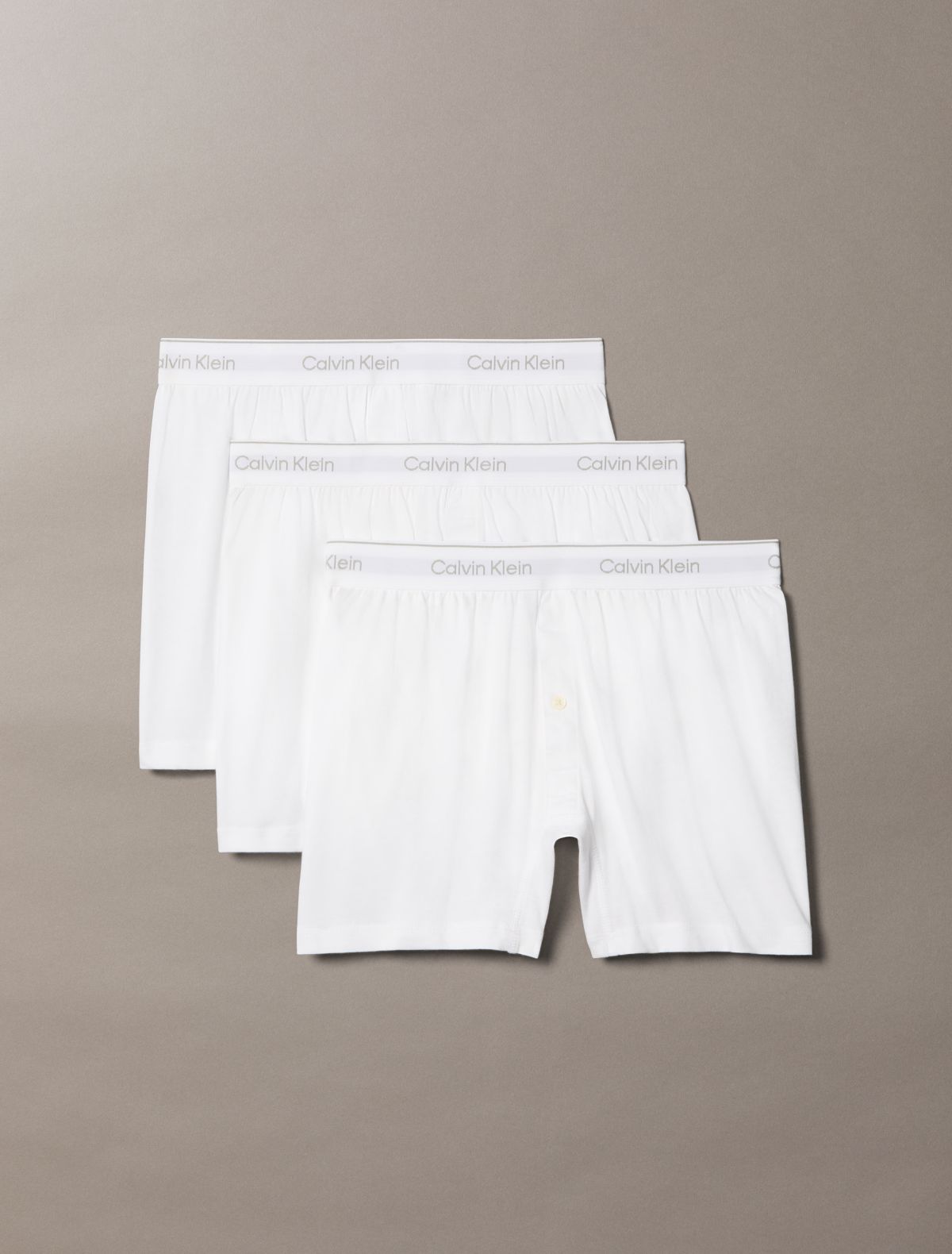 Cotton Classics 3-Pack Knit Boxer - White