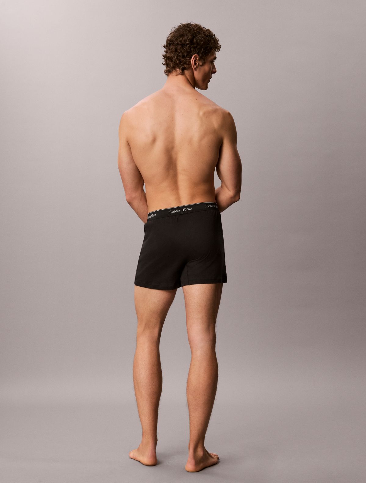 Cotton Classics 3-Pack Knit Boxer - Black/Goji Berry/Forget Me Not