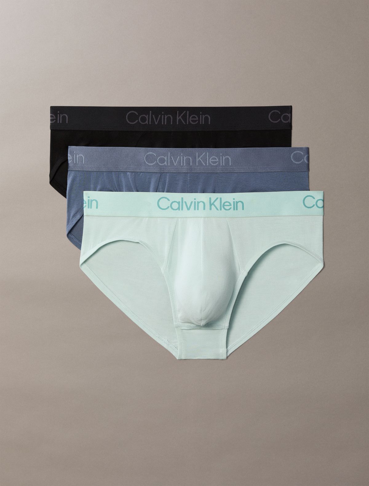 Ultra Soft Modal 3-Pack Hip Brief - Black/Pale Meadow/Grisaille
