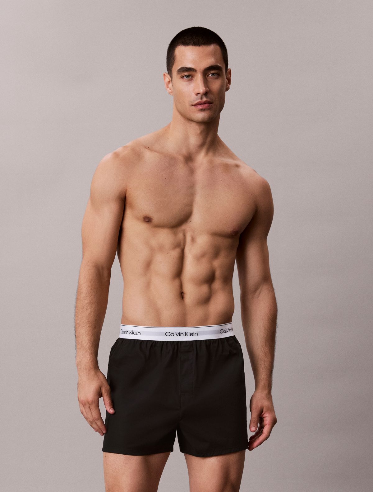 Icon Cotton Stretch 3-Pack Slim Boxer - Black / White / Grey Heather