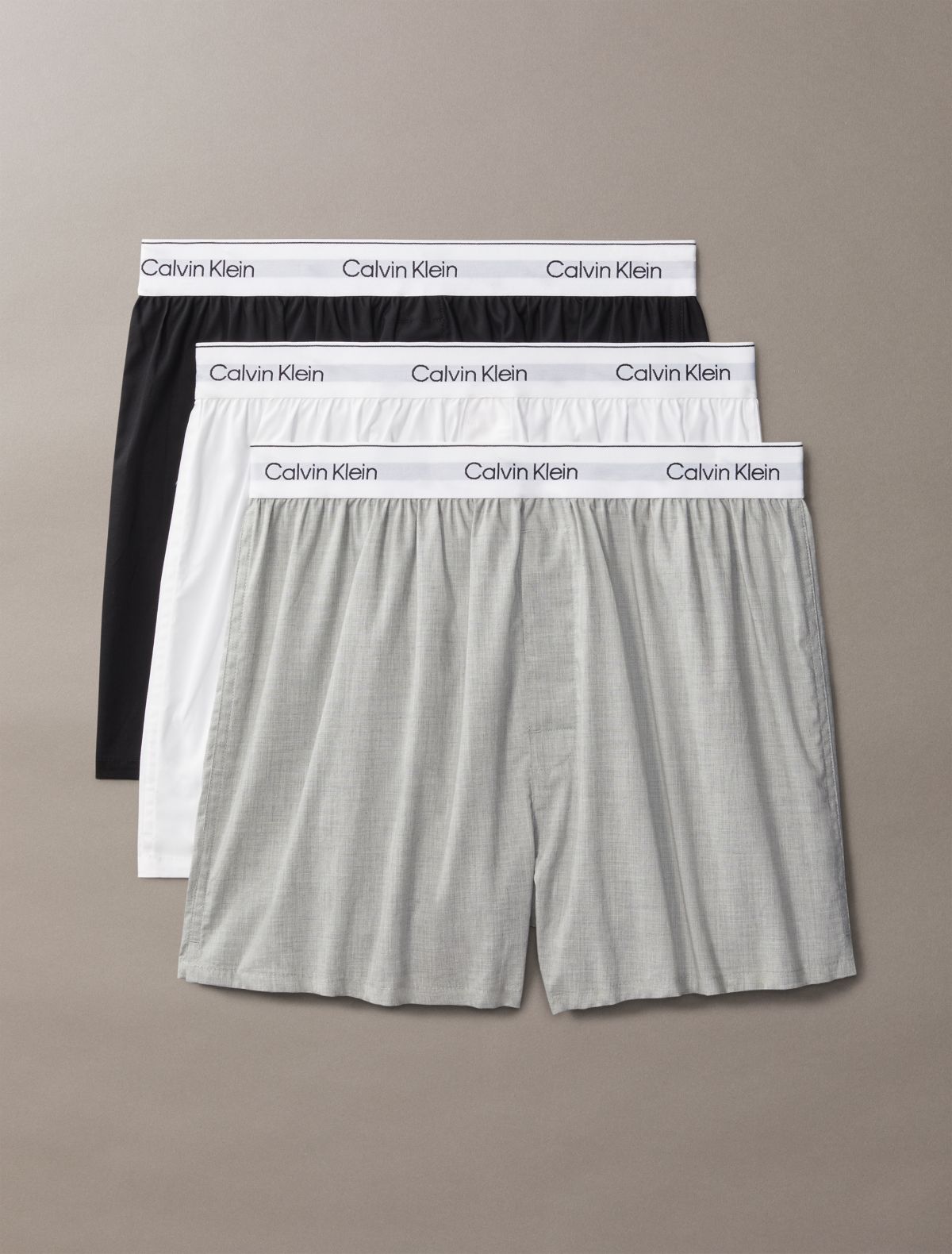 Icon Cotton Stretch 3-Pack Slim Boxer - Black / White / Grey Heather